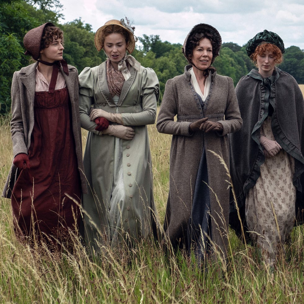Emma Corrin, Olivia Colman, Freya Mavor, Rhea Norwood, Pride and Prejudice emma corrin, olivia colman, freya mavor, rhea norwood, pride and prejudice