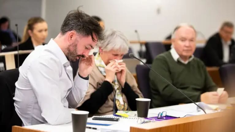 Family of the deceased at the coronial inquest following the death of 25-year-old Issac Levings.