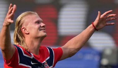 Norway's star striker Erling Haaland gets a buzz cut