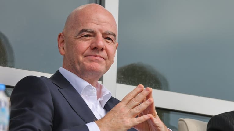 FIFA President Gianni Infantino follows a friendly soccer match between Iran and Costa Rica, in Antalya, southern Turkey, Tuesday, March 31, 2026.