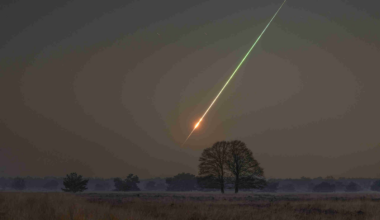 Asteroid 2023 CX1 observed streaking over Normandy, France, on February 13, 2023. The resulting Saint-Pierre-le-Viger meteorite fall was one of 75 analyzed in this study conducted by the SETI Institute and NASA Ames Research Center. (Photo Credit: G. de Reijke)
