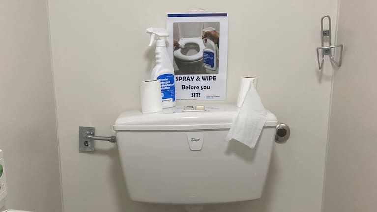 Shared facilities leave patients having to take care of hygiene.