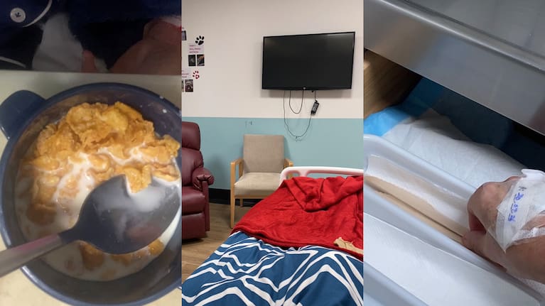 A hospital under strain, including nights spent in a room meant for visitors.