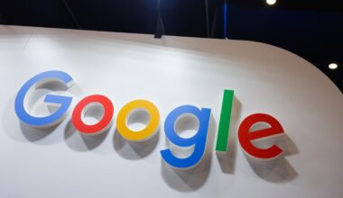Google logo is seen at Google stand during 18th European Economic Congress at the International Congress Centre in Katowice, Poland on April 22, 2026.