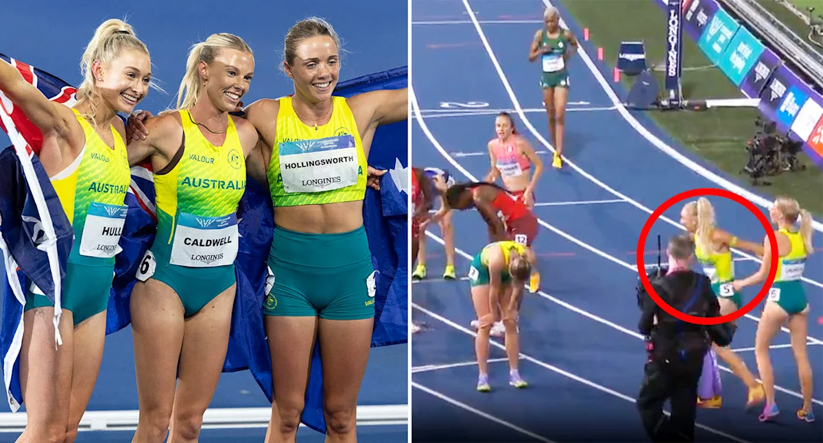 Jess Hull wins praise for stunning act of sportsmanship after historic Aussie sweep at Comm Games