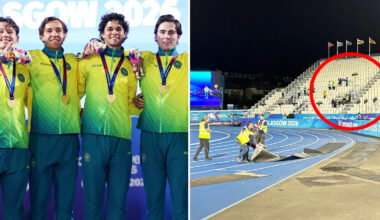 Cruel twist at Commonwealth Games as Aussies robbed of crowning moment for relay gold