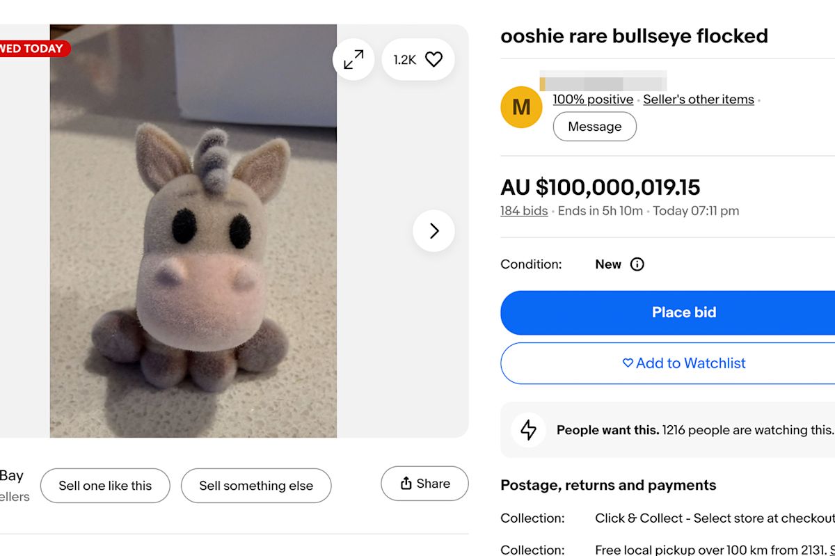 eBay responds to Woolworths shopper's outrageous $100 million Ooshie auction