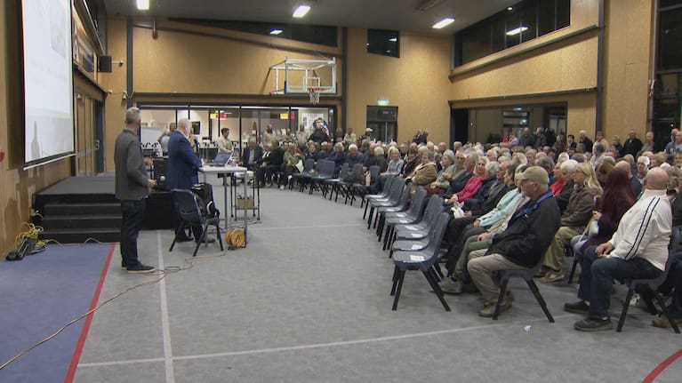 Hundreds of people showed up for a community meeting about the proposed development in May.