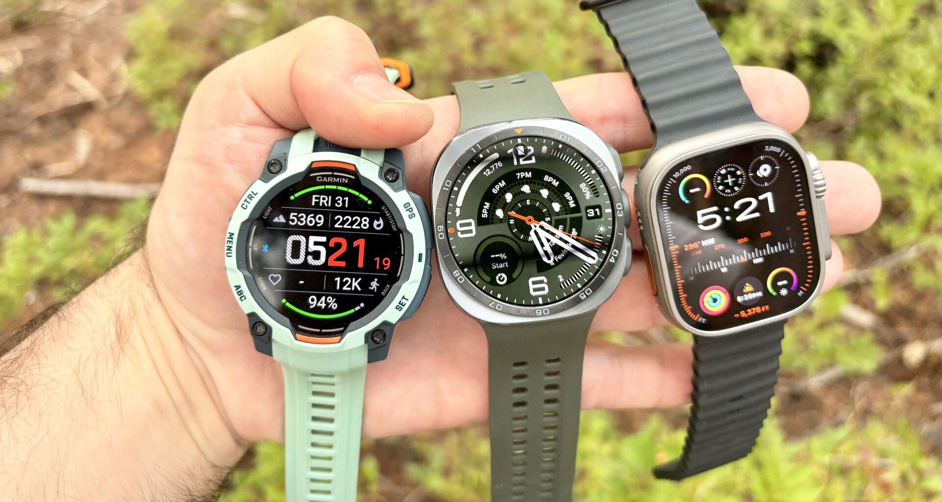 I trekked the Cascade Mountains with the Apple Watch Ultra 3 vs Garmin Instinct 3 vs Samsung Galaxy Watch Ultra 2 — this is the one I'd take on my next hike