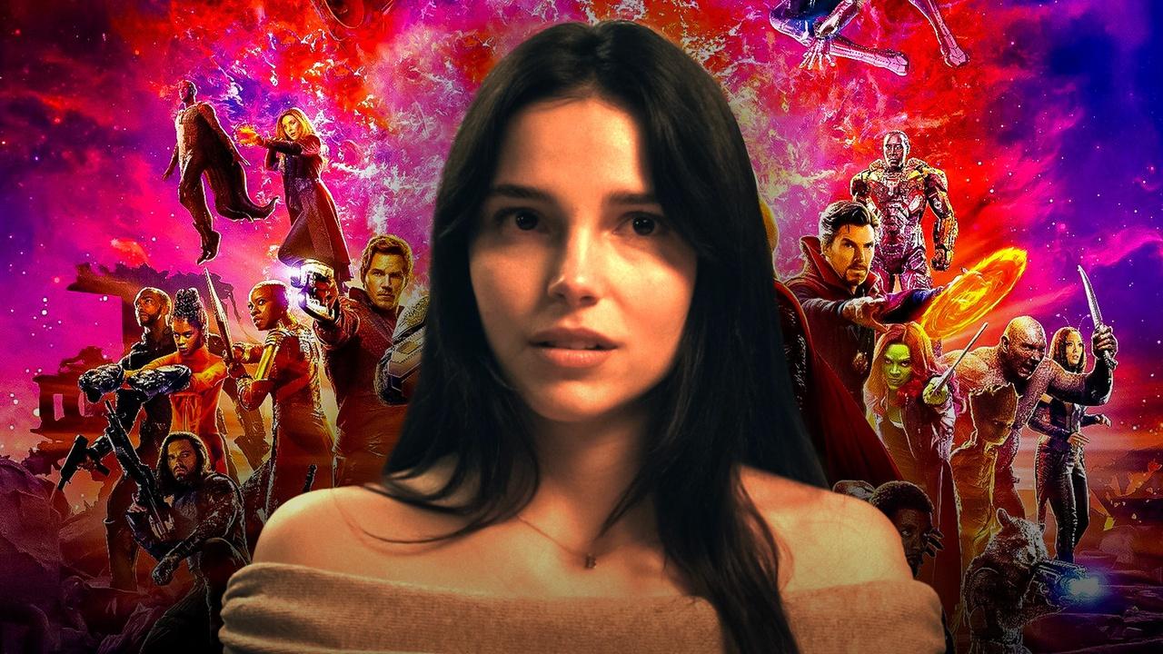 Inde Navarrette with MCU superheroes.
