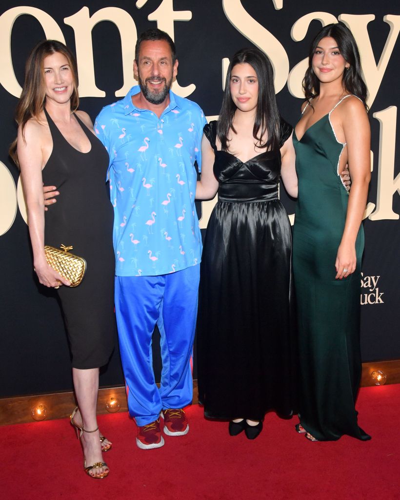 Jackie Sandler, Adam Sandler, Sadie Sandler and Sunny Sandler attends Netflix's "Don't Say Good Luck" New York Premiere