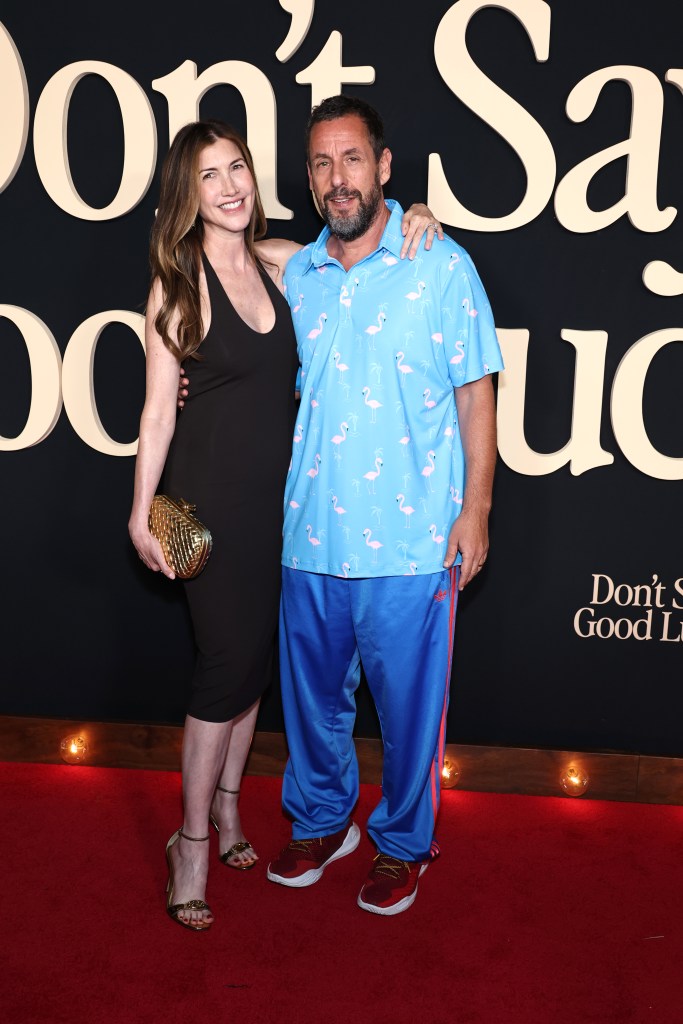 Jackie Sandler and Adam Sandler attend Netflix's "Don't Say Good Luck" New York Premiere