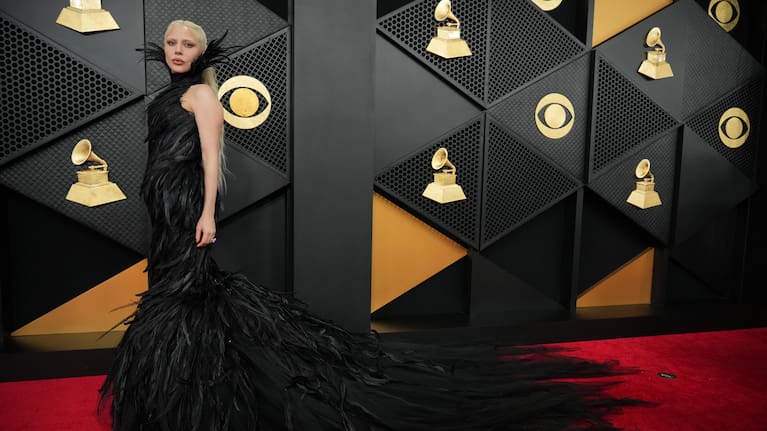 Lady Gaga arrives at the 68th annual Grammy Awards on Sunday, February 1, 2026, in Los Angeles.