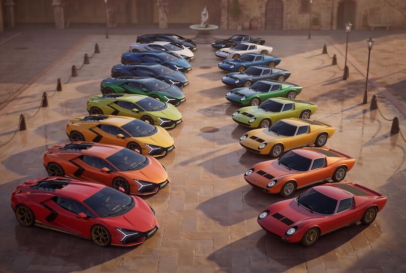 lamborghini revuelto dresses in miura colors for a 99-car tribute - 4