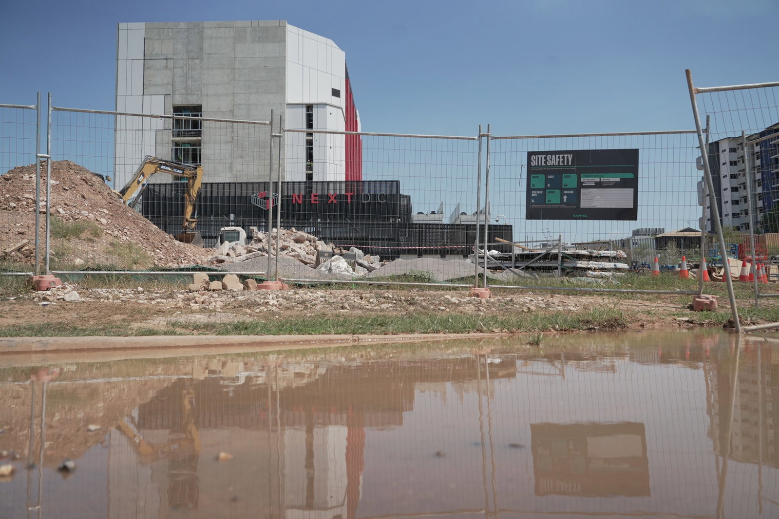 A data centre under construction