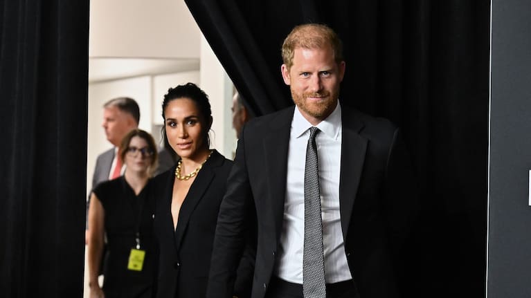 Meghan Markle, left, and Prince Harry at the World Mental Health Day Gala on October 9, 2025.