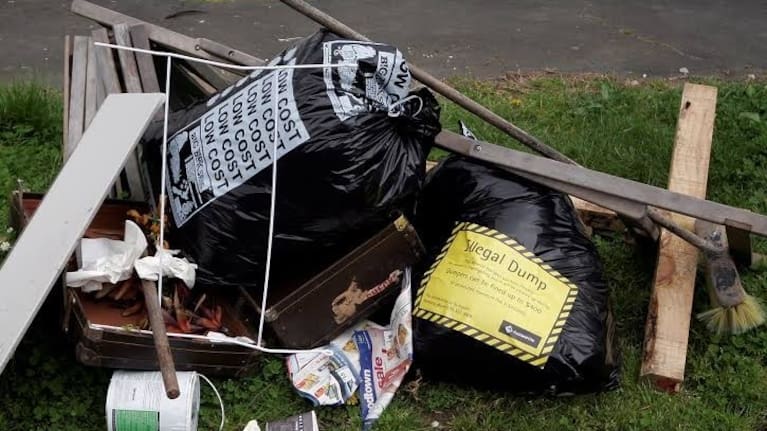 Offenders caught illegally dumping rubbish will be ordered to remove the rubbish and may be issued with a fine of up to $400.