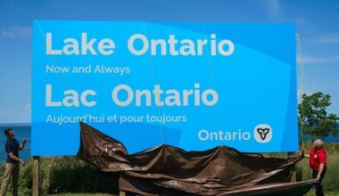 Ontario premier answers Trump’s 'Lake America' with 'Lake Ontario' sign