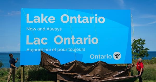 Ontario premier answers Trump’s 'Lake America' with 'Lake Ontario' sign