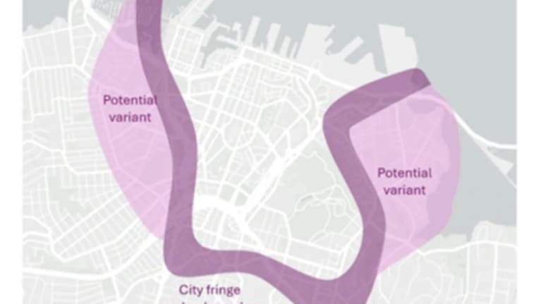 Option 2: City Fringe Cordon would charge drivers entering via Newmarket, Newton, Parnell and Ponsonby during peak hours