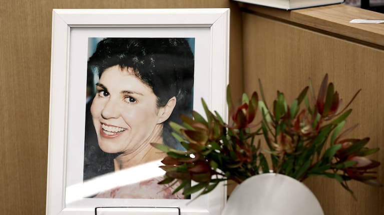 A photograph of Pauline Hanna at the inquest.