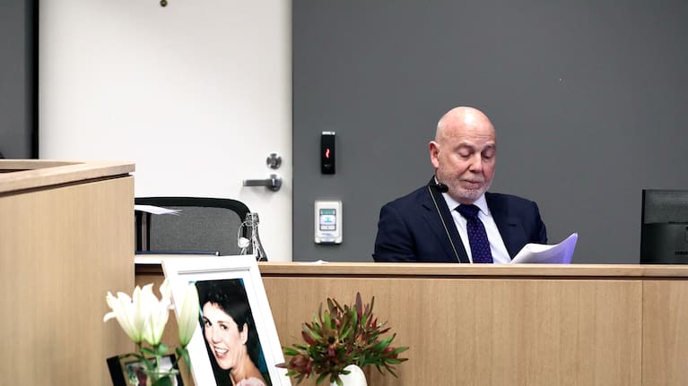 Philip Polkinghorne speaks at the inquest 
