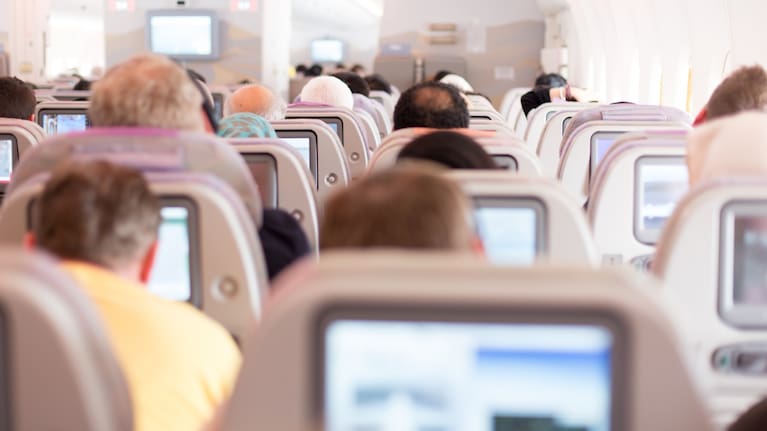 Plane passengers on a flight (file image).