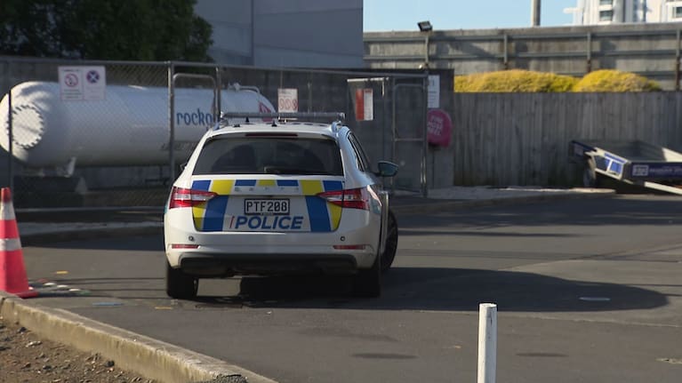 Police at the scene of the incident in Epsom.