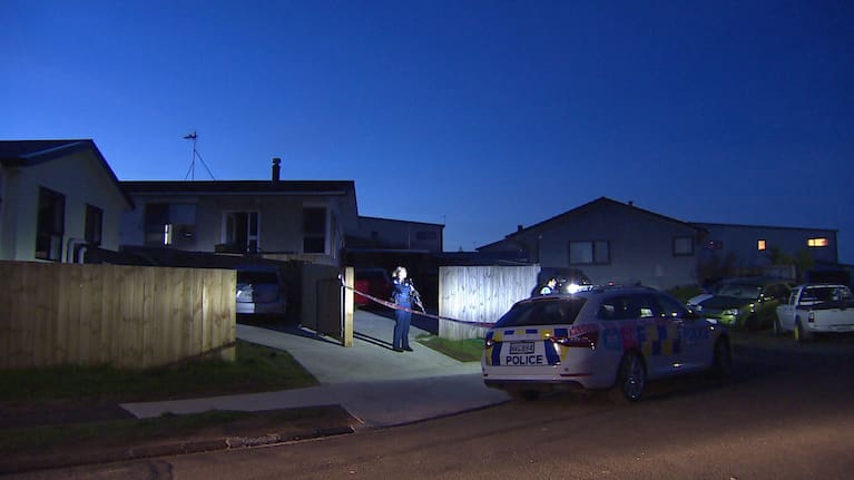 Police at the scene of the two deaths in Wattle Downs