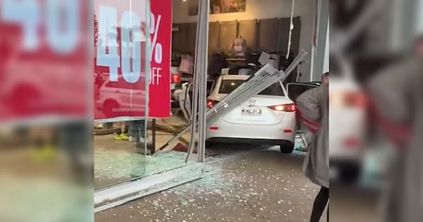 Car crashes into Pāpāmoa Beach store, one taken to hospital