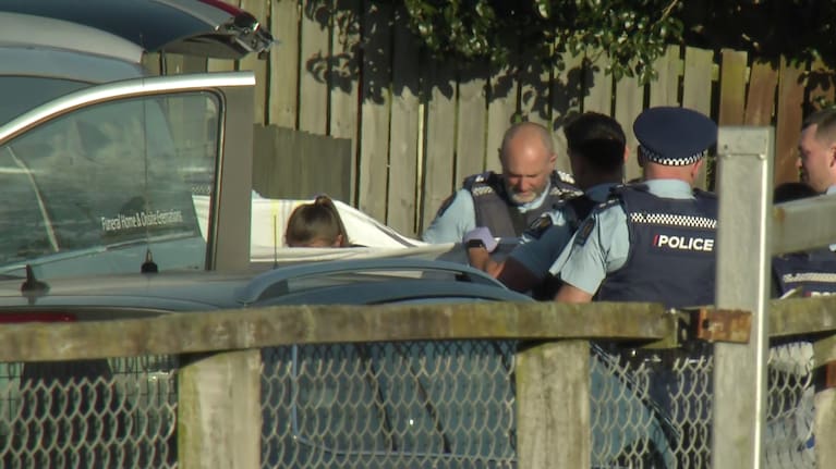 Police work on Volante Avenue