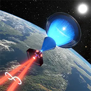 Using a new cone-shaped solar concentrator, researchers showed that sunlight can be used to create entangled photons. This could one day enable satellites to create secure encryption keys using the sunlight already abundant in space. Credit: Florian Sterl