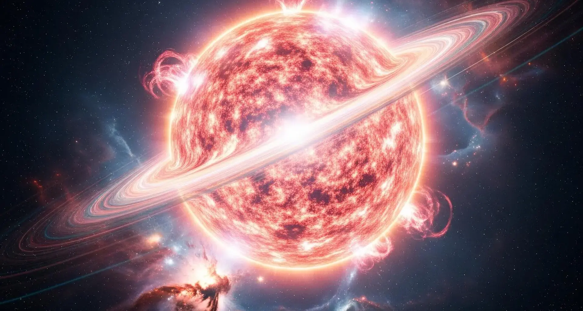 An AI-generated view of a supermassive star.