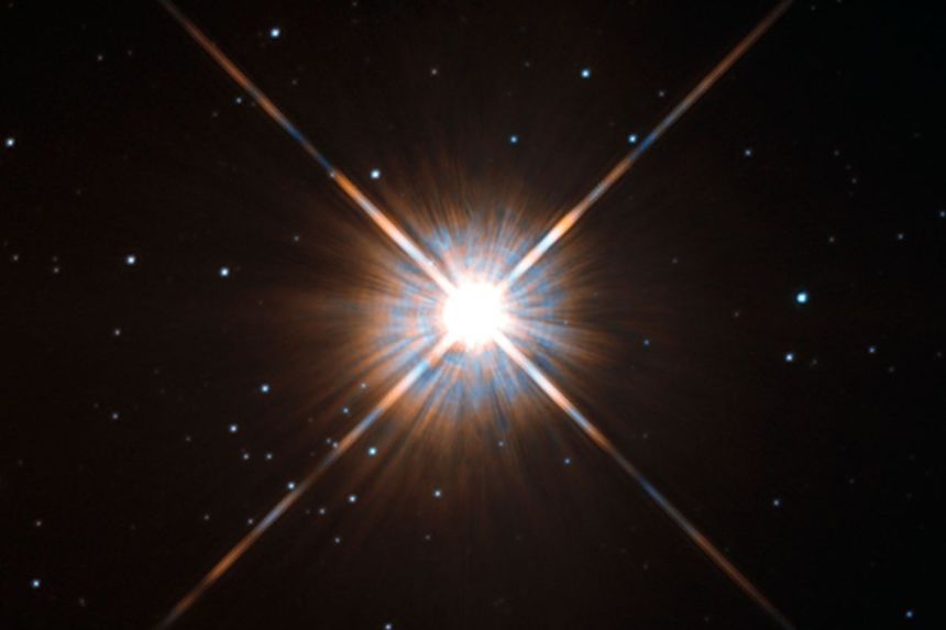 Proxima Centauri, a red dwarf star, as seen by the Hubble Space Telescope.