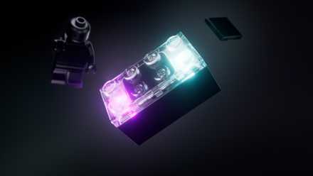 A Lego Smart Brick product shot