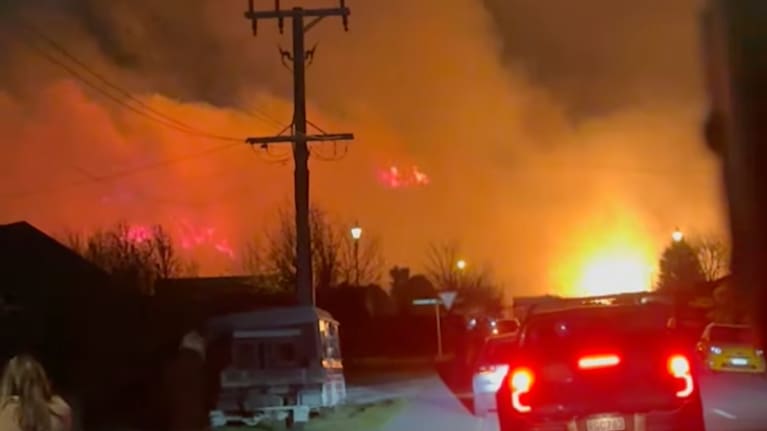 Smoke billows from a blaze in Albert Town, Wānaka on Saturday.