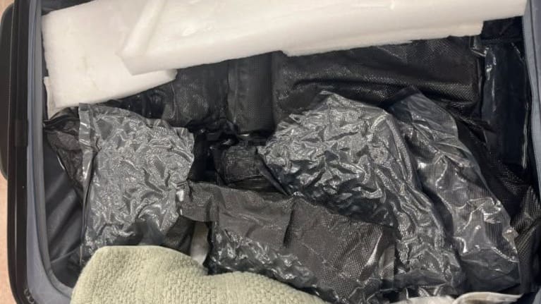 Some of the packages seized by Customs officers.