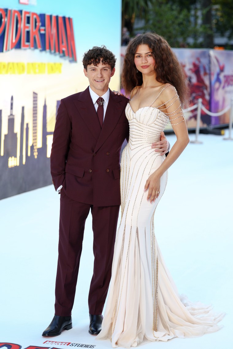 Tom Holland and Zendaya attend the Spider-Man: Brand New Day UK premiere in Odeon Luxe Leicester Square. 
