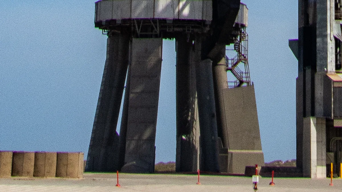 SpaceX Starship with Super Heavy booster on the launch pad at Starbase in Texas
