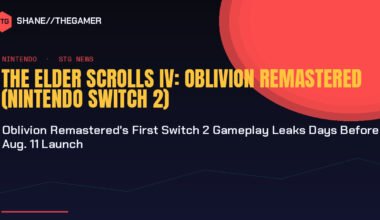 Oblivion Remastered's First Switch 2 Gameplay Leaks Days Before Aug. 11 Launch