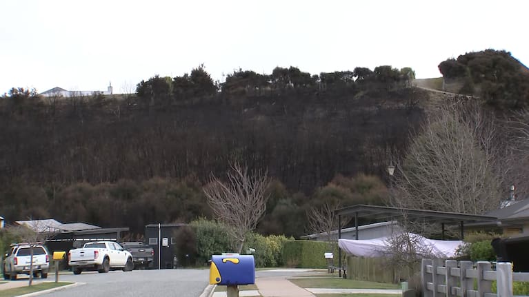 The aftermath of last night's blaze.