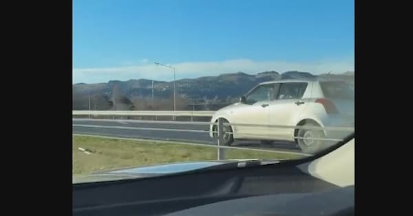 Watch: Car hits speeds of 110km/h going wrong way on motorway