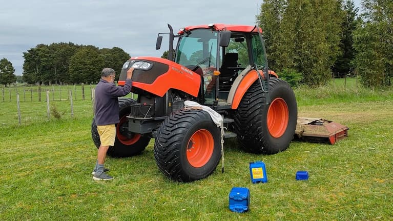 The club says its $70,000 tractor-mower was stolen.