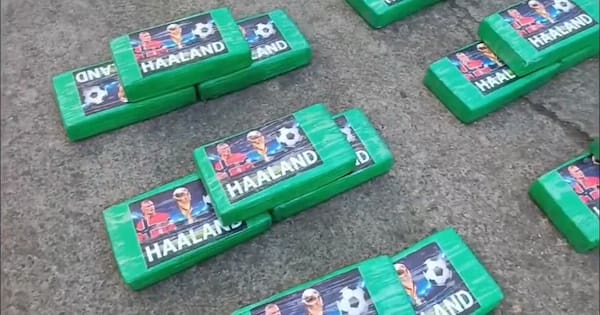 Erling Haaland stickers found on cocaine haul seized by Ecuador police