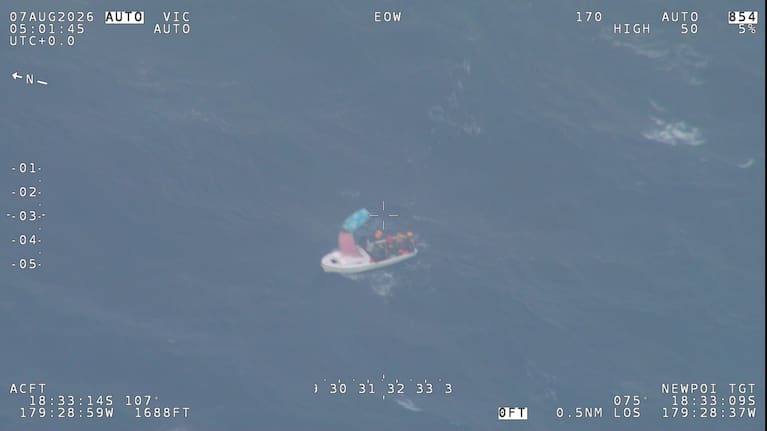 The group had left Namuka Island for Fulaga in the Lau Group on Thursday morning but failed to reach their destination. (Source: NZDF)