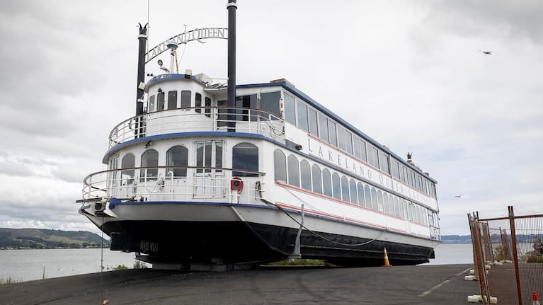 The Lakeland Queen was dry-docked at Sulphur Pt for years after the business went into hibernation during Covid.