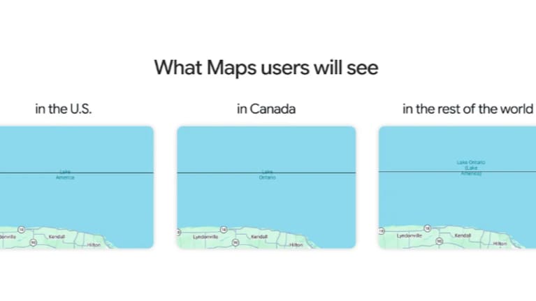 The map will be different for users in the US, Canada and the rest of the world.