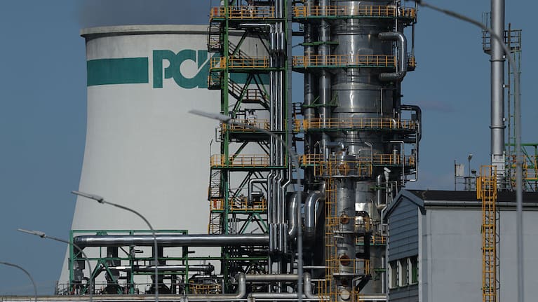 The PCK petroleum refinery in Germany 