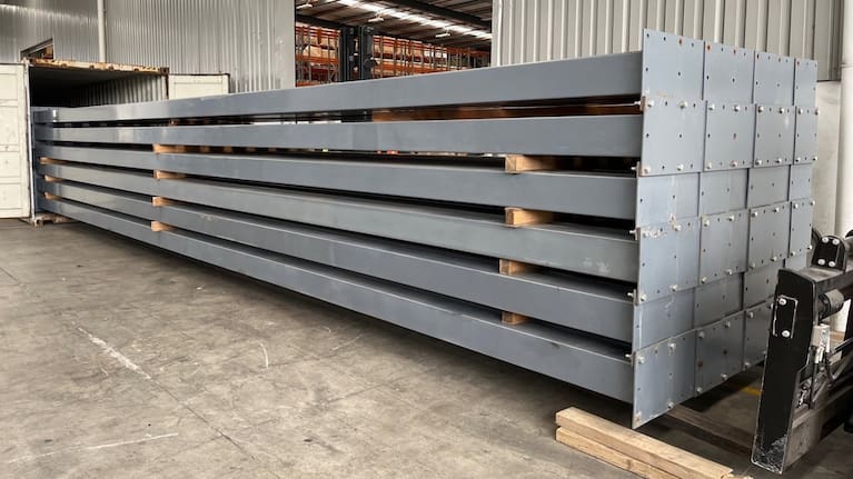 The steel beams pictured in 2024.