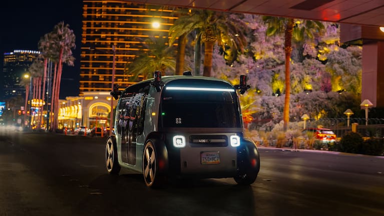 These Zoox robotaxis don't have steering wheels or brake pedals - paying customers can now use them in Las Vegas.